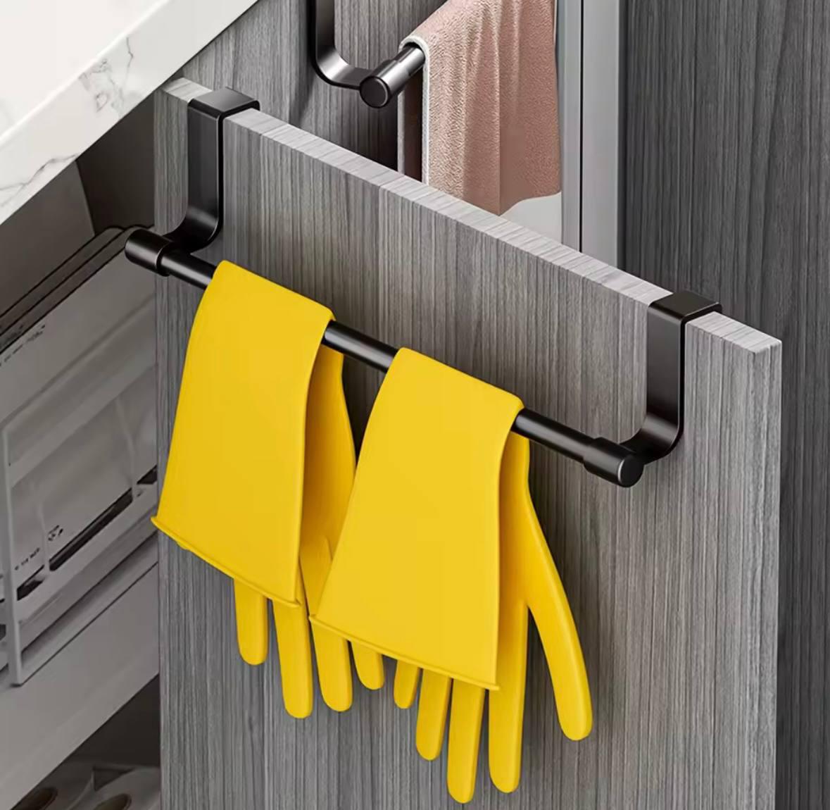 Держатель для полотенец на дверцу шкафа 20 см Черный - фото 4 Держатель для полотенец на дверцу шкафа 20 см Черный - фото 4