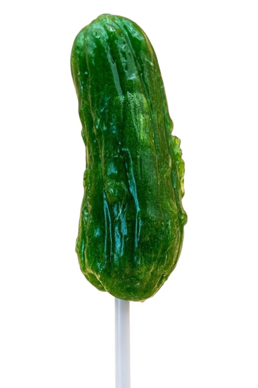 Льодяник на паличці Sour Pickle Lollipops Tangy Dill Hard Candy Pops (3052034819)