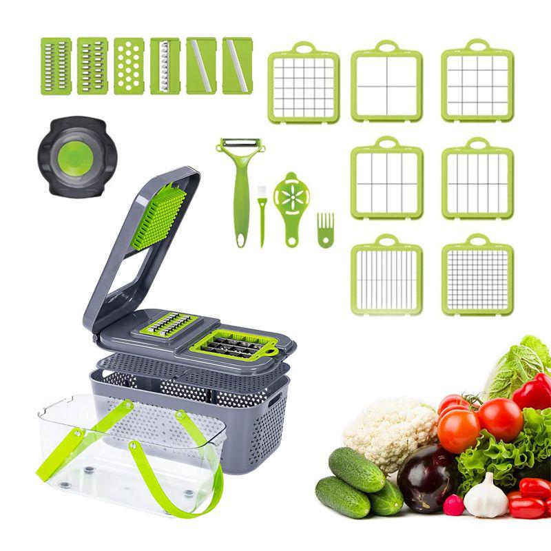 Овочерізка з контейнером Veggie Slicer 22в1 багатофункціональна (e81f5784) - фото 7