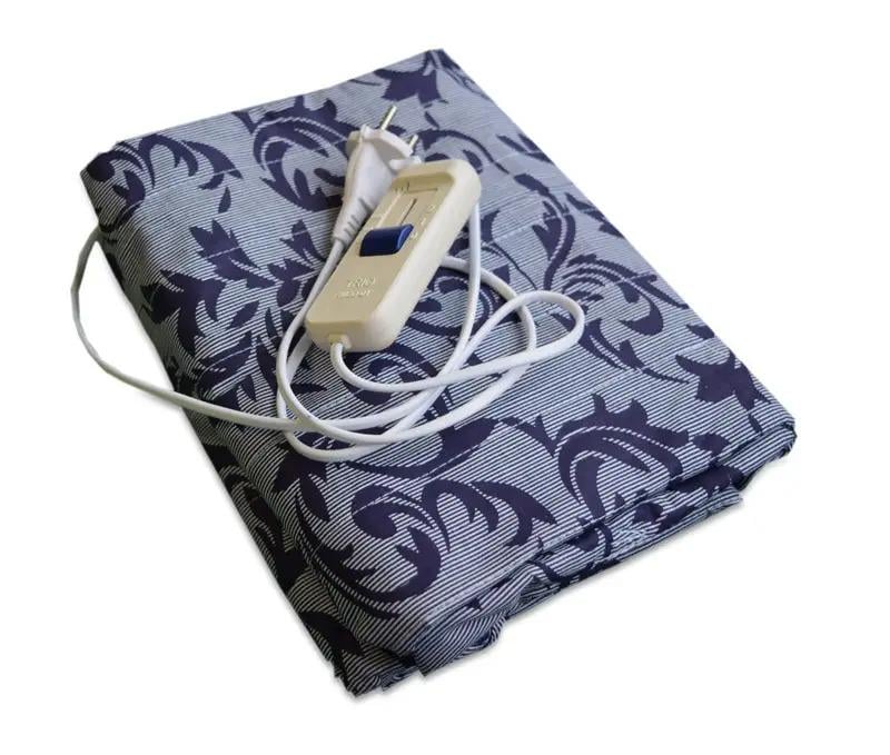 Простынь с подогревом 150x80 см полоска с цветами Синий (1007878-Other-2)