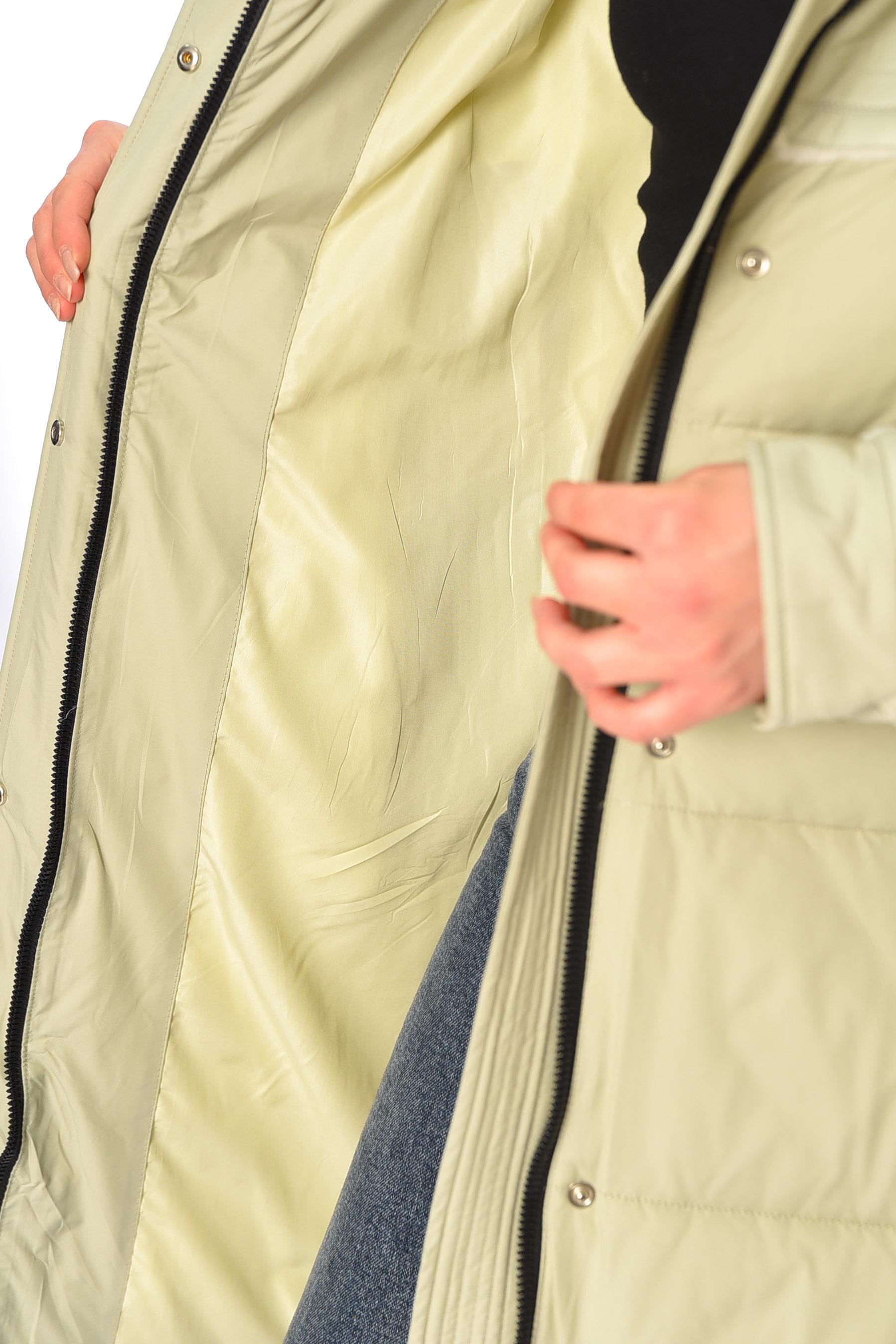 Куртка-дубленка женская удлиненная еврозима S Мятный (195799) - фото 4 Куртка-дубленка женская удлиненная еврозима S Мятный (195799) - фото 4