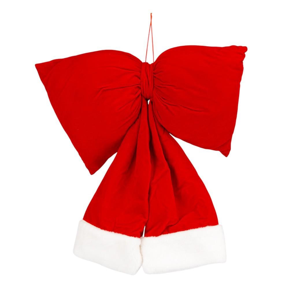 Декор новогодний Бант бархат 44 см Красный (30079575)