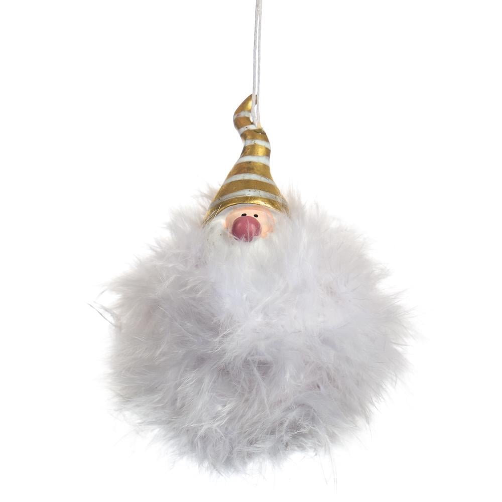 Набор новогодних украшений Elisey Пушистый Санта-Клаус 6 шт. (6003-008)