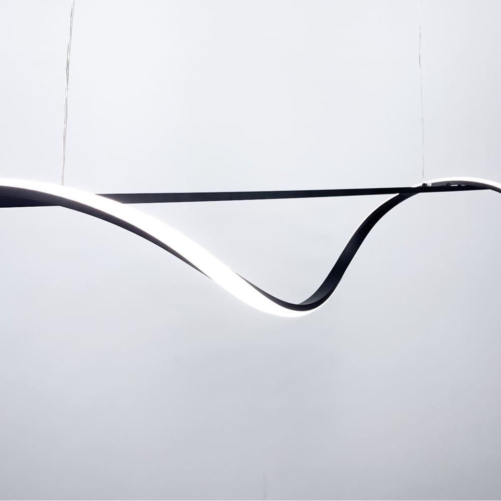 Люстра видовжена лінійна світлодіодна 120 см Чорний (NO 8) - фото 9