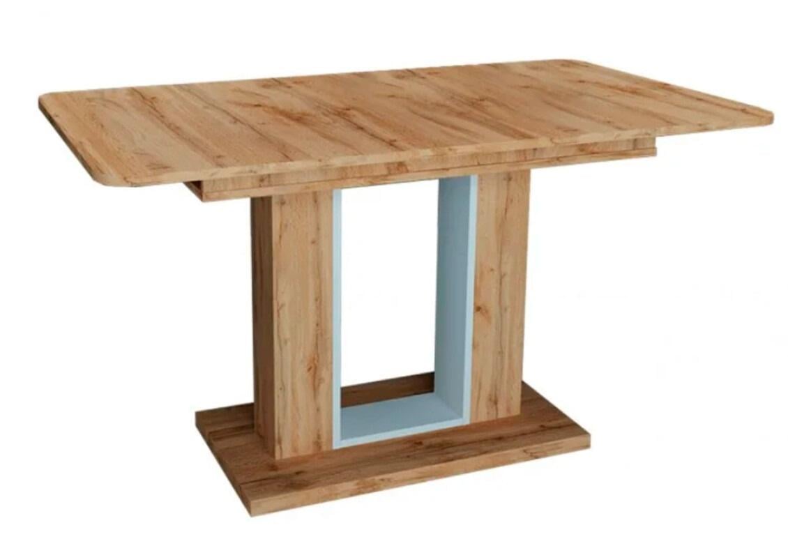 Стол обеденный раскладной Intarsio Titan 140х180x80 см Белый аляска/Дуб тахо