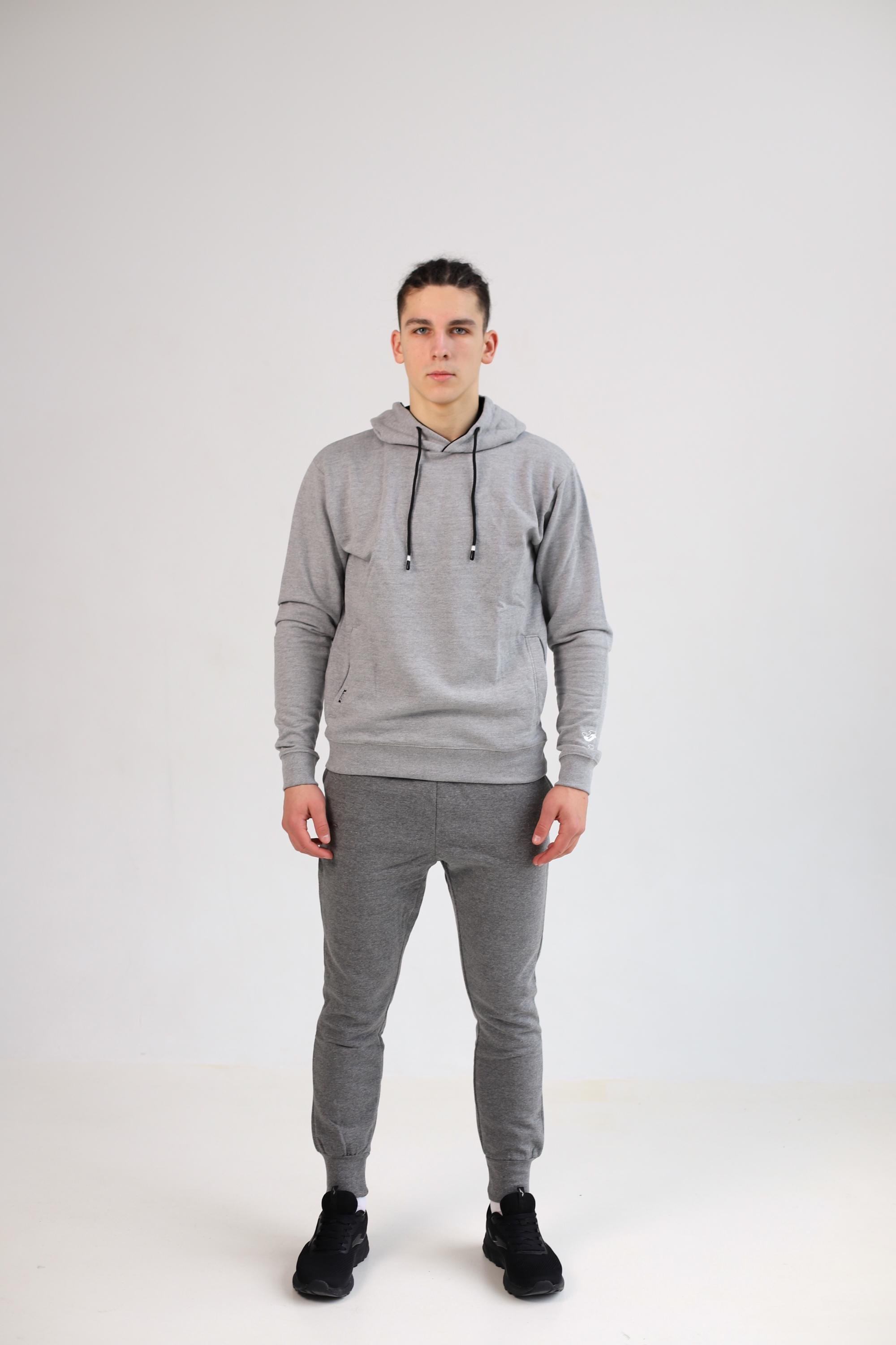 Реглан Joma 800050.281 Beta Hoodie S Melange Grey/Black (8424309872908) - фото 3