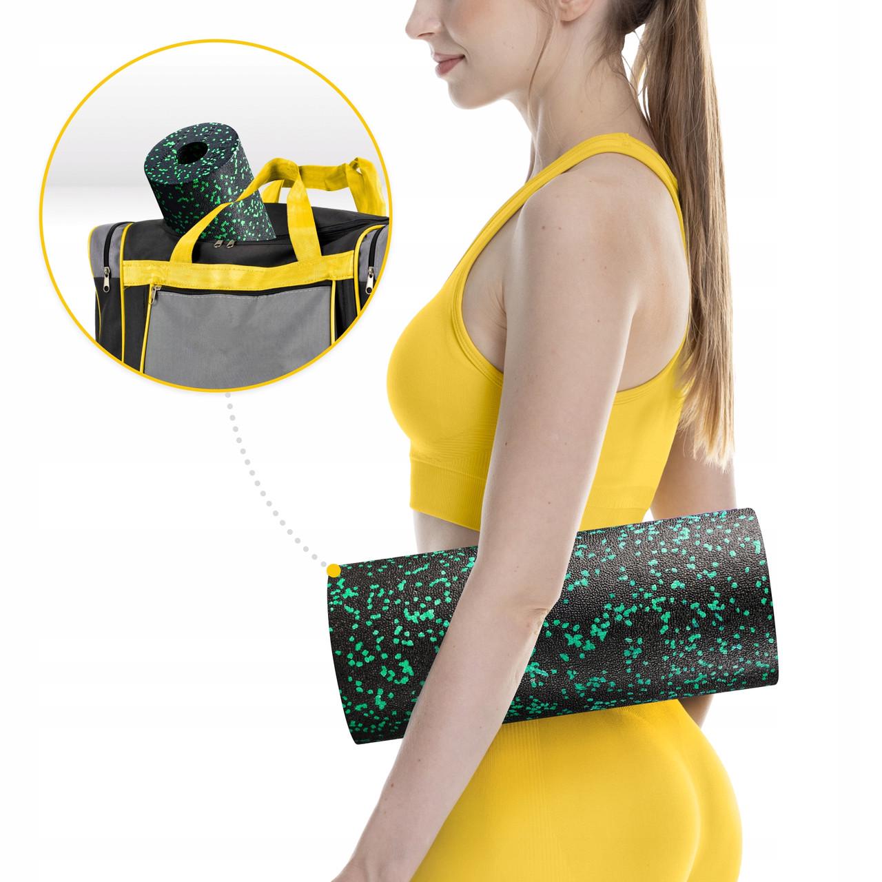 Массажный ролик 4fizjo EPP PRO+ гладкий 33x14 см Black/Green (P-5907739314420) - фото 8