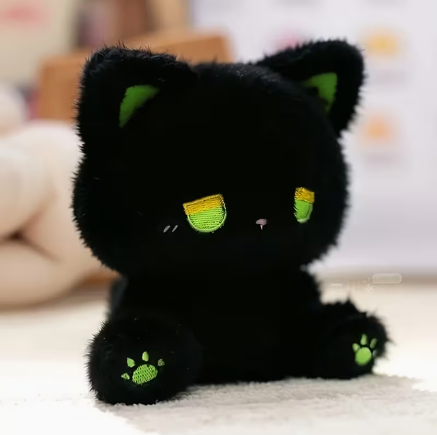 М'яка іграшка Котик плюшевий Чорний (23130)
