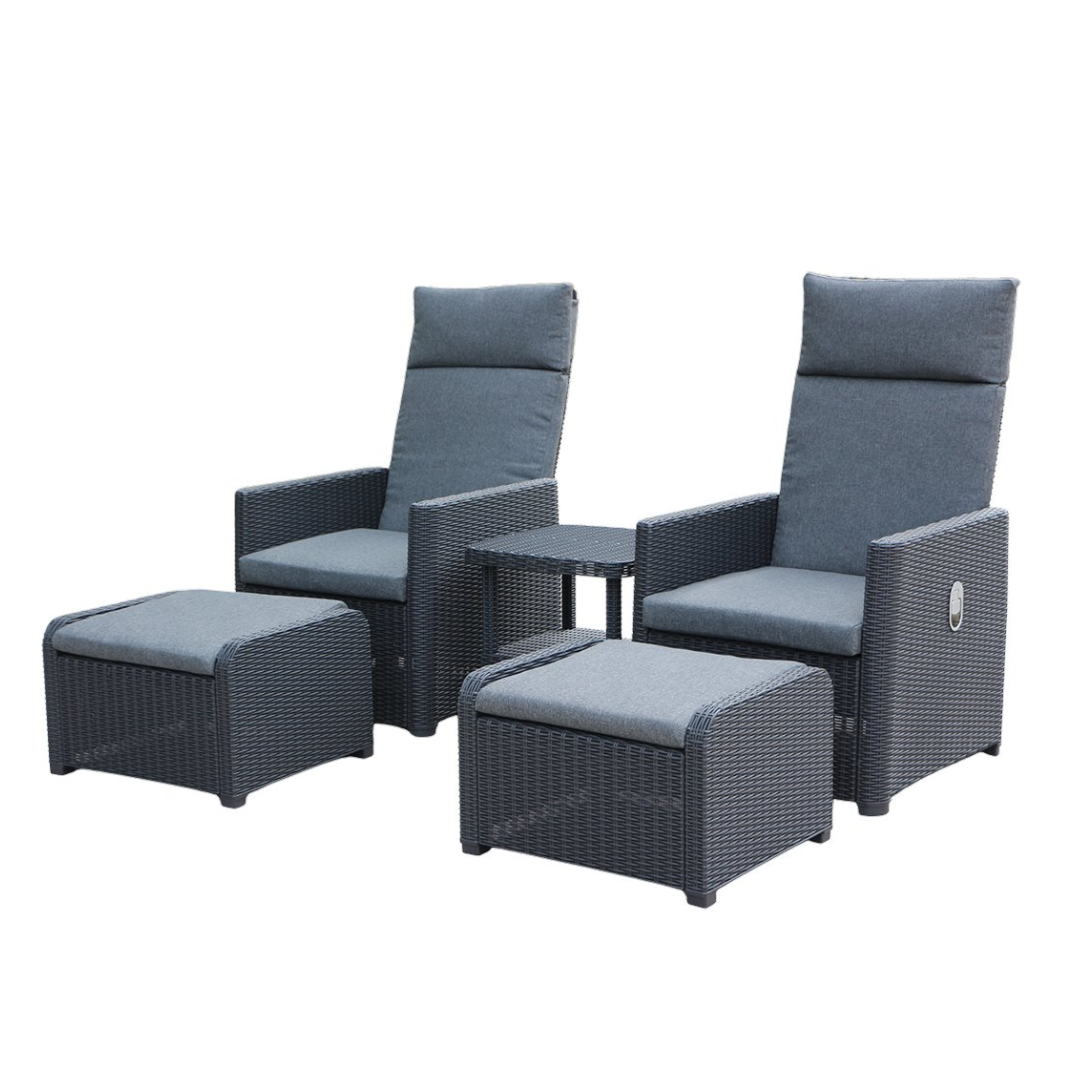 Комплект садовой мебели GARDEN LINE LYON Антрацитовый (3915)