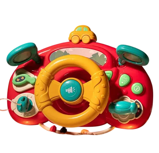 Руль с креплением для коляски Wtoys 6209 музыкальный автотренажер с движущимися элементами Маленький водитель Красный (2988508062)