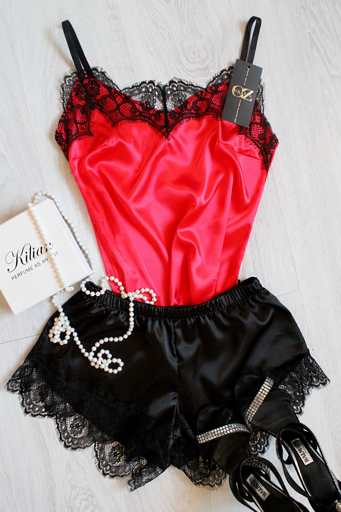 Комплект Ghazel Кейт 17111-38 р. 46 Красный/Черный (5595946) - фото 1 Комплект Ghazel Кейт 17111-38 р. 46 Красный/Черный (5595946) - фото 1