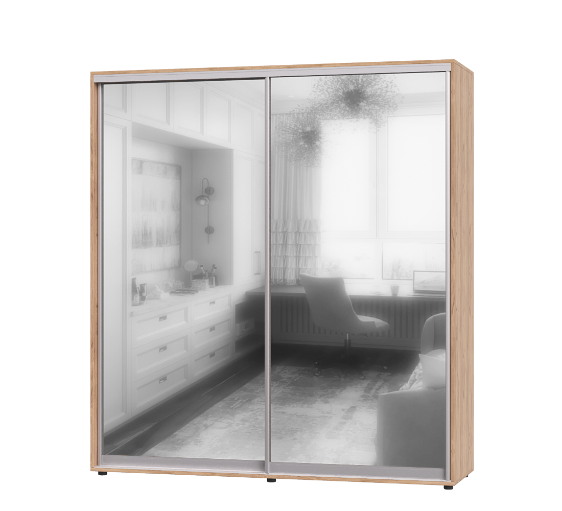 Шкаф-купе двухдверный Эверест ШК-05 210х60х220 см 
Дуб Крафт Золотой (07400)