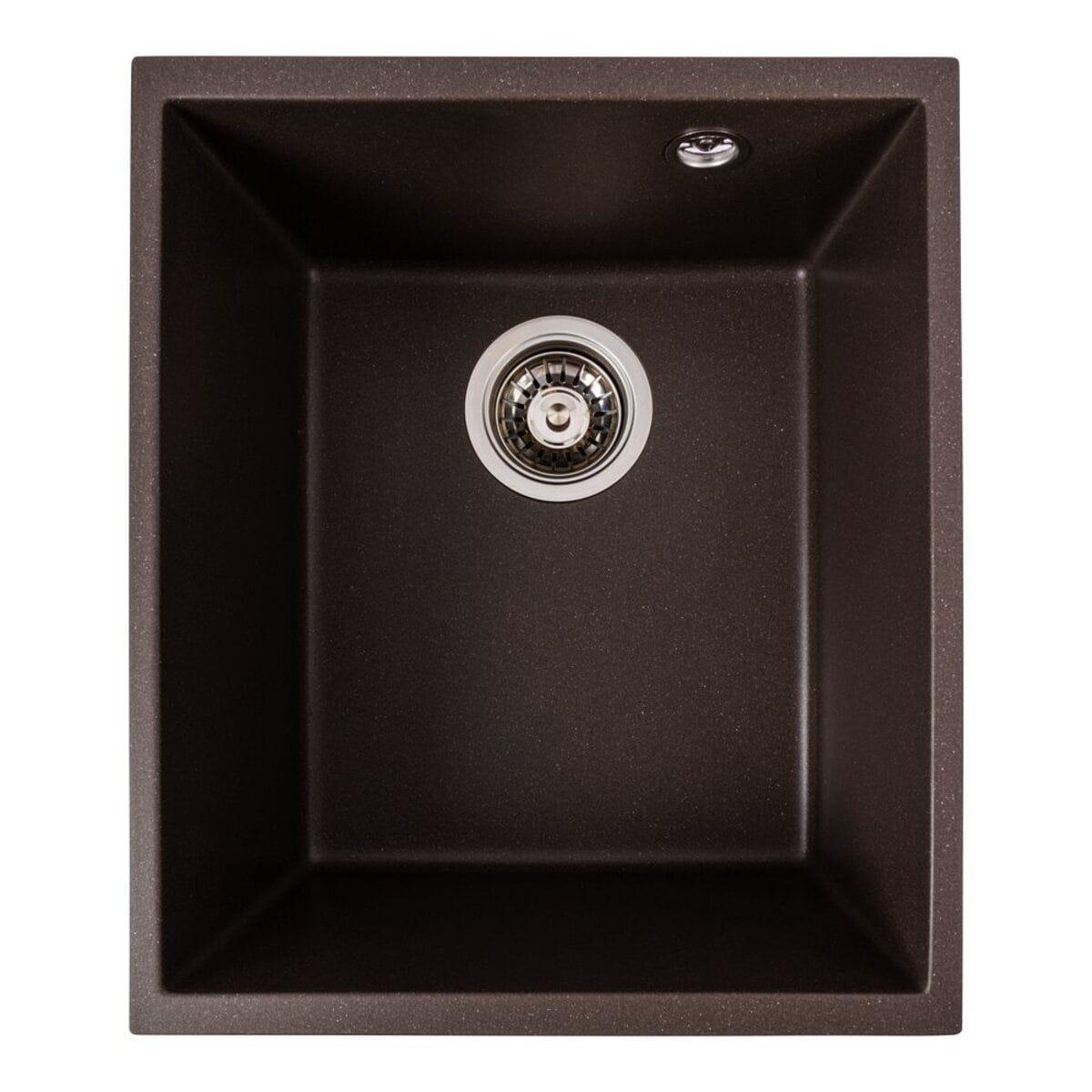 Мойка гранитная Valeso Roxy 370х440 врезная прямоугольная Темная скала матовый (PLTM-SP000047395)