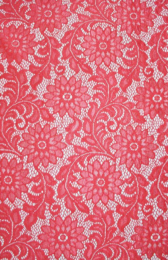 Тканина мереживне полотно стрейч з квітами ширина 150 см Рожевий (11149.003)