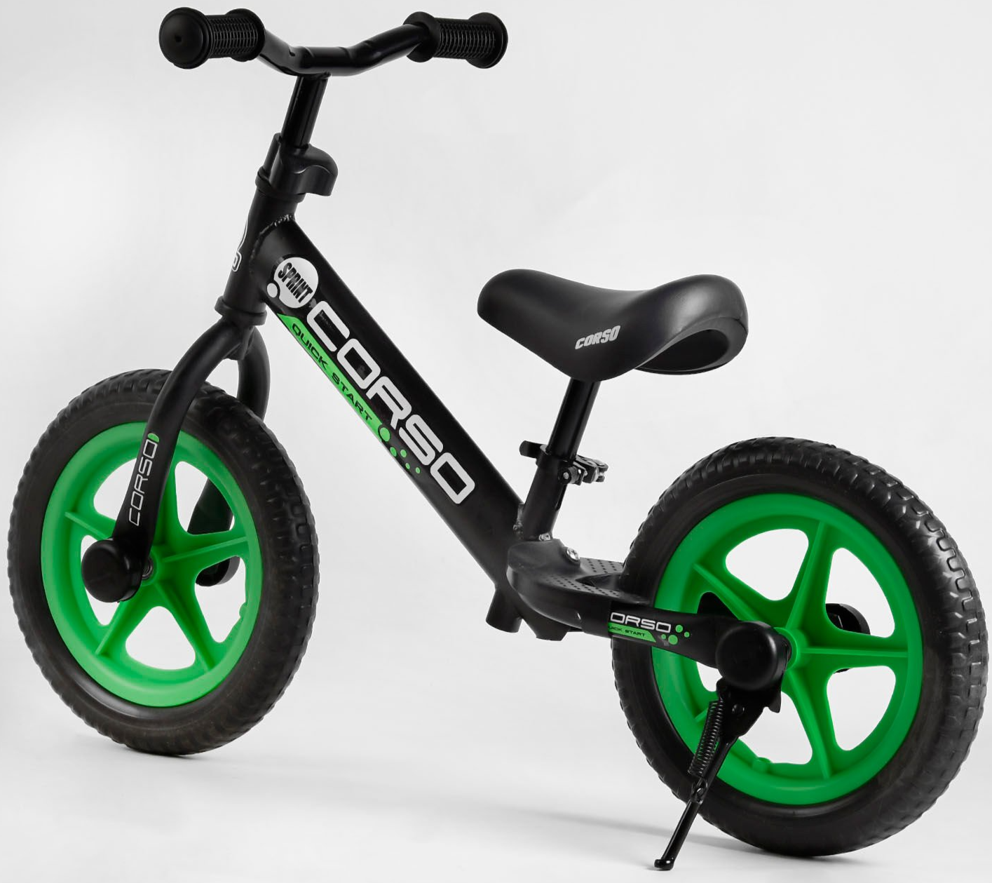 Біговел Corso Quick Start 12" EVA з підніжкою (08715) - фото 2