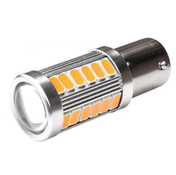 Автомобильная лампа LED 1156 BA15S P21W 33 SMD 5630 Желтый свет (286402)