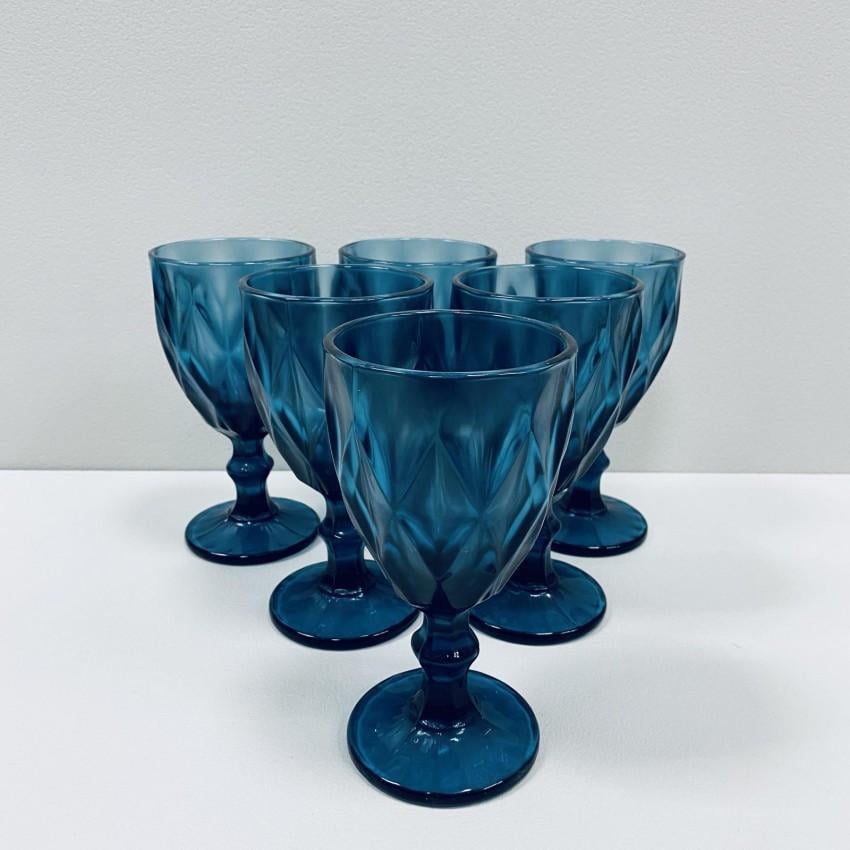 Набір скляних келихів для вина A-PLUS 9052 310 мл 6 шт. Blue (2565532164) Набір скляних келихів для вина A-PLUS 9052 310 мл 6 шт. Blue (2565532164)