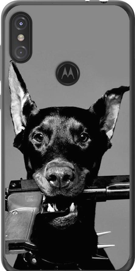 Чехол на Motorola One Power Доберман (2745t-1588-42517) Чехол на Motorola One Power Доберман (2745t-1588-42517)