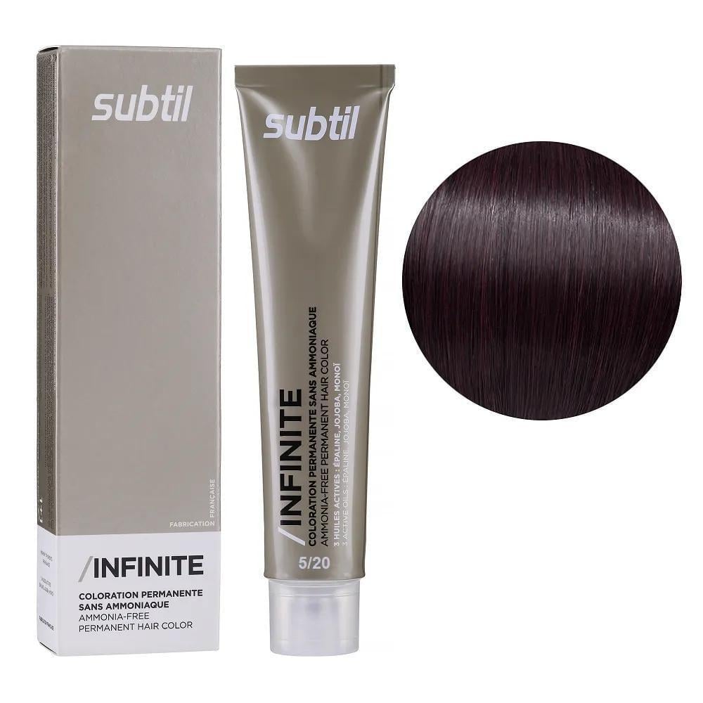 Крем-краска безаммиачная для волос Subtil Infinite Permanent Hair Color 5.20 Светлый шатен перламутровый натуральный 60 мл