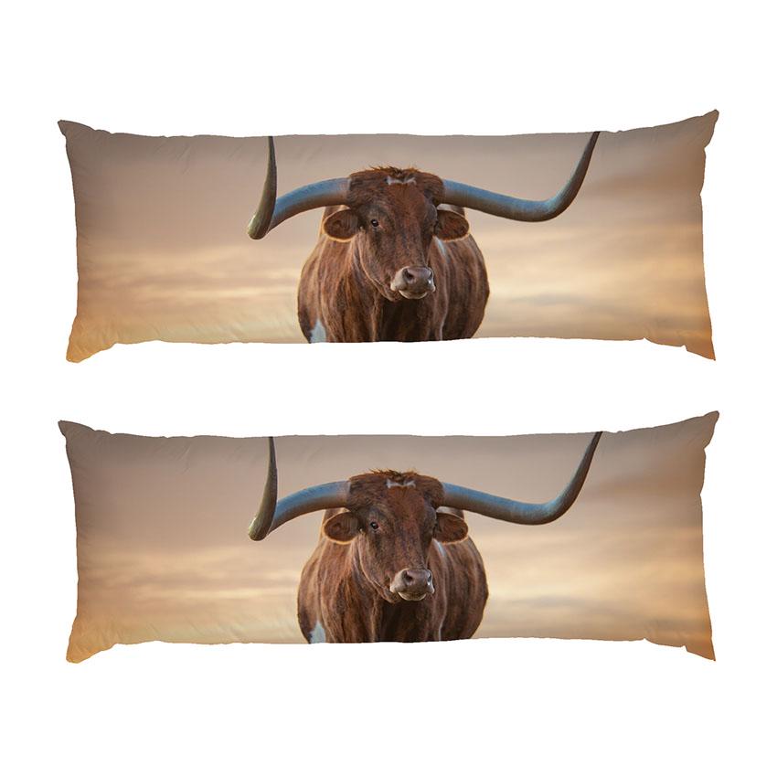 Подушка дакимакура Bull Big horns габардин 140х45 см (113554-2)