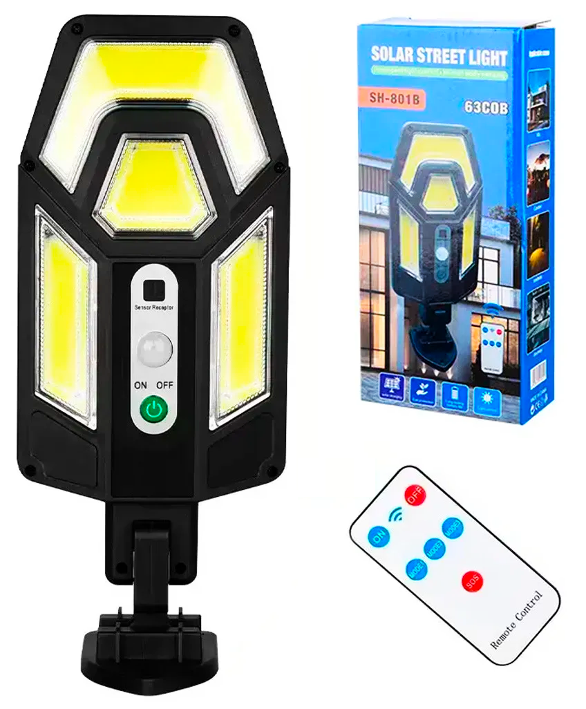 Уличный светильник HS-801B на солнечной батарее с пультом с датчиком движения (234573833)