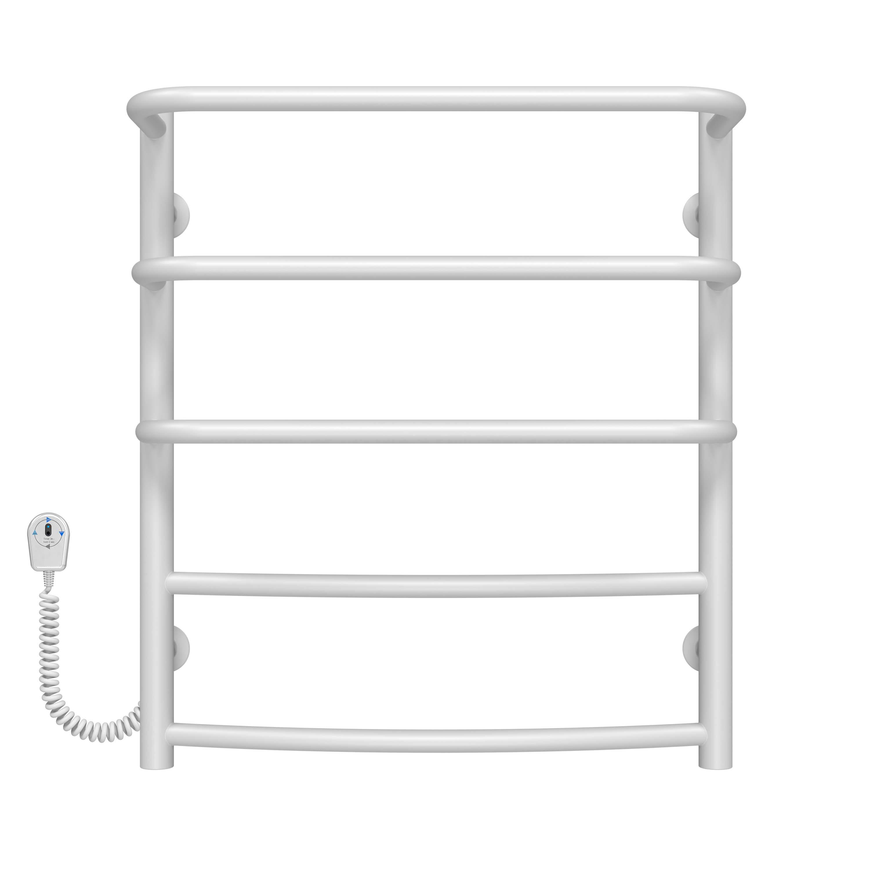 Полотенцесушитель электрический Deffi Каскад Дуга П5 EF16 левое подключение нержавеющая сталь 400х600 мм Белый (C.KD.60.40.5.EWL5)