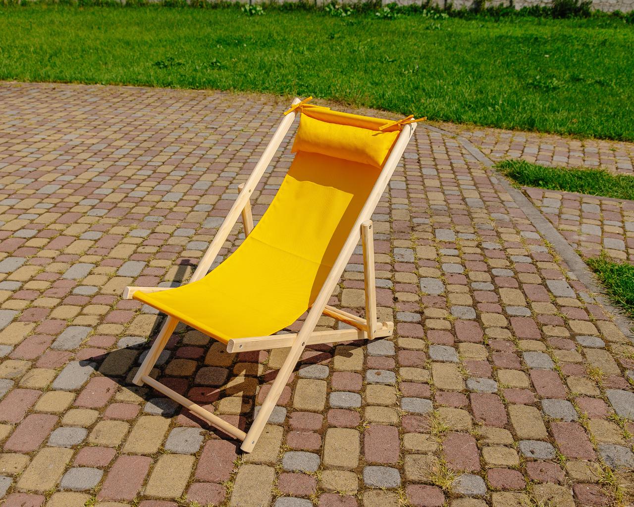 Шезлонг тканевый XRmaster с подушкой Сине-желтый (0001486) - фото 2 Шезлонг тканевый XRmaster с подушкой Сине-желтый (0001486) - фото 2