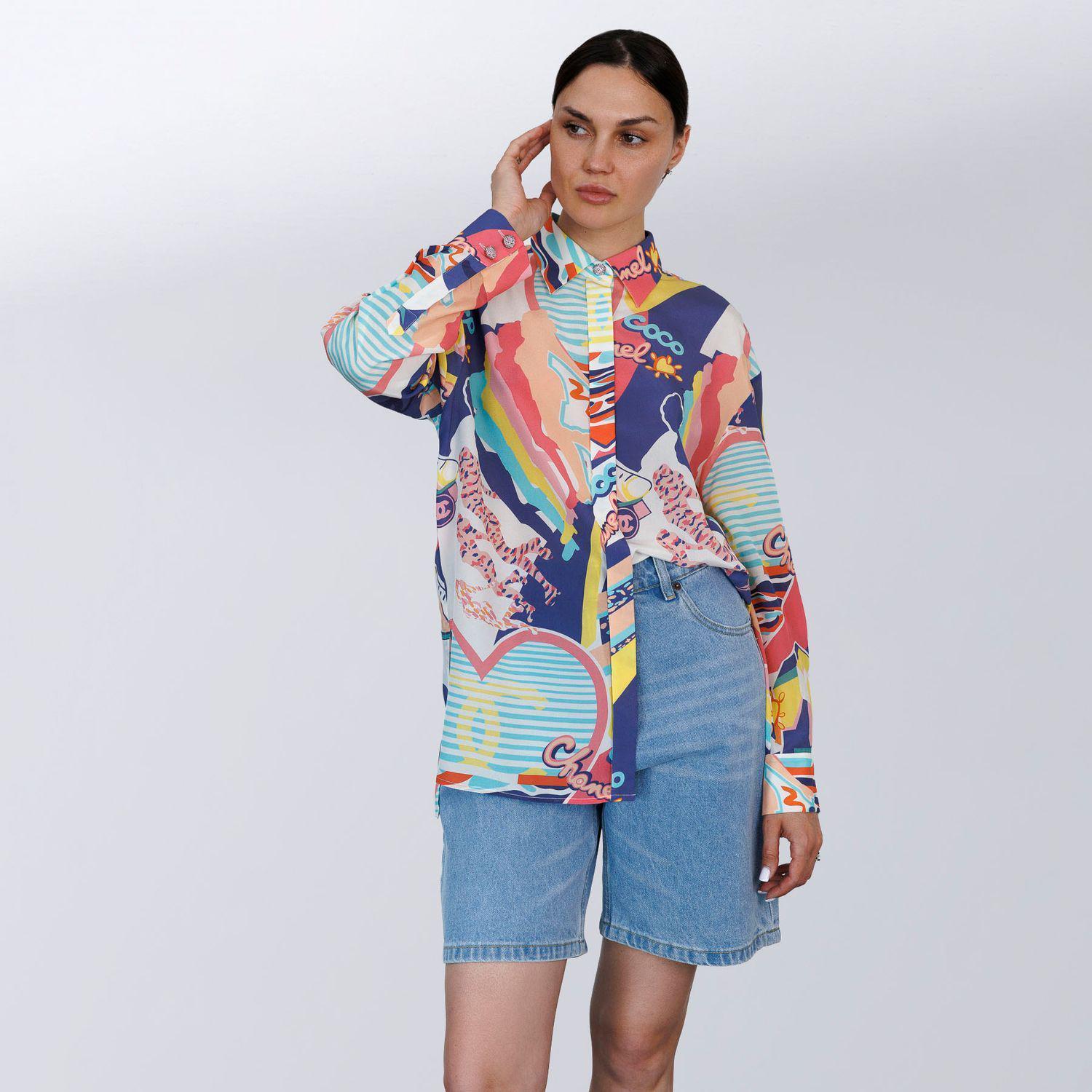 Сорочка жіноча повсякденна Chanel M Різнокольоровий (2797308080)