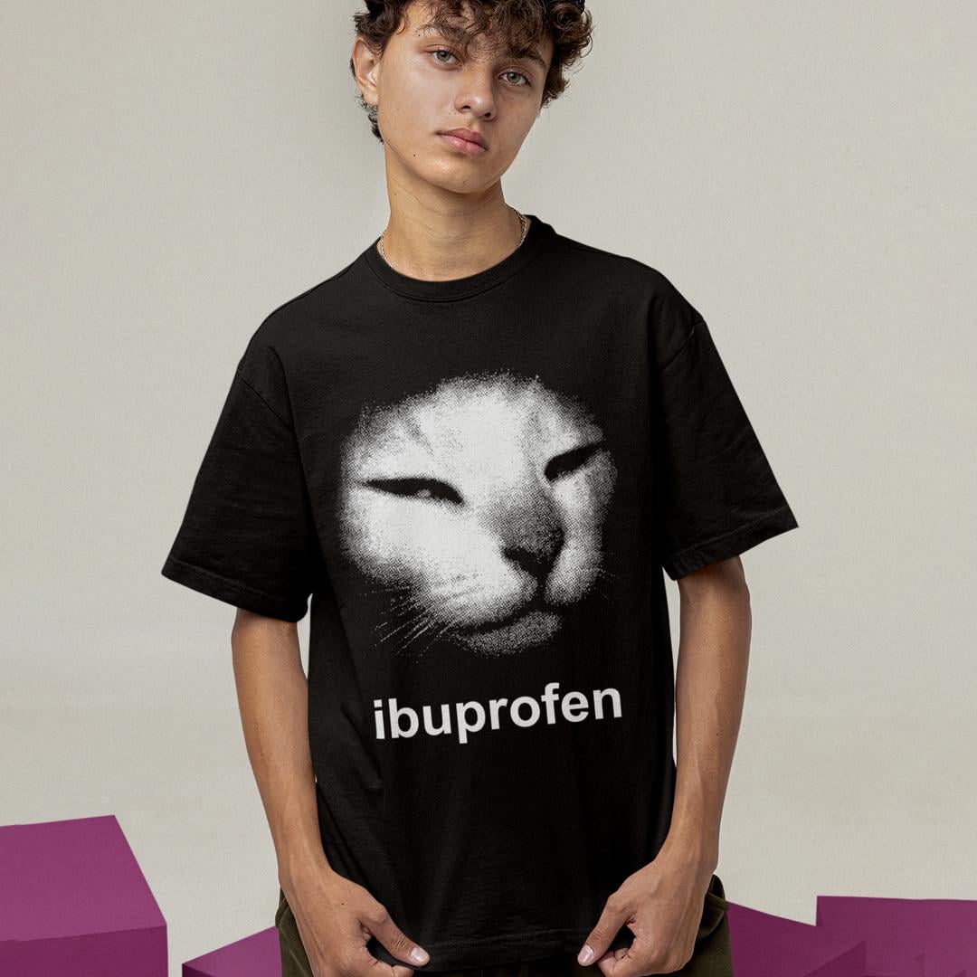 Футболка унисекс Ibuprofen Cat XS Черный (0000014770)