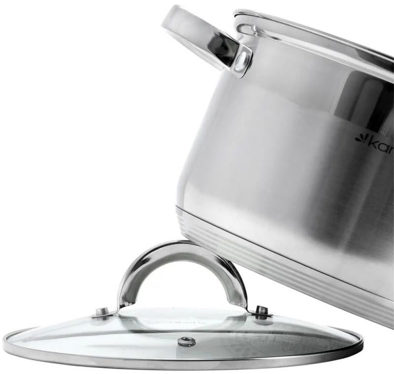 Набор кастрюль Kamille Madrid из нержавеющей стали с мерной шкалой 1/1,8/2,5/3,8л - фото 5 Набор кастрюль Kamille Madrid из нержавеющей стали с мерной шкалой 1/1,8/2,5/3,8л - фото 5