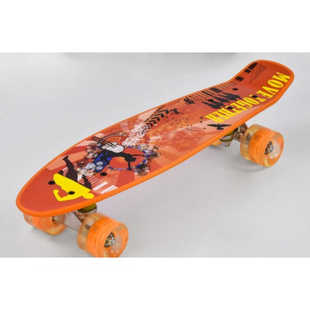 Скейтборд Best Board Р 13222/8 колеса PU со светом d 6 см/55 см (24612081)