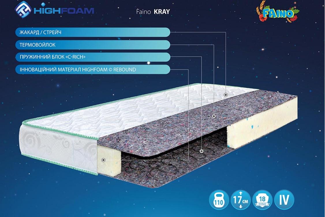 Матрац ортопедичний Faino Kray 120x200 см - фото 2