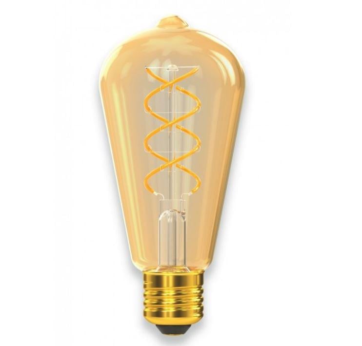 Лампа светодиодная Luxel 079-HG филаментная 6W ST64 E27 1800K Gold (079-HG)