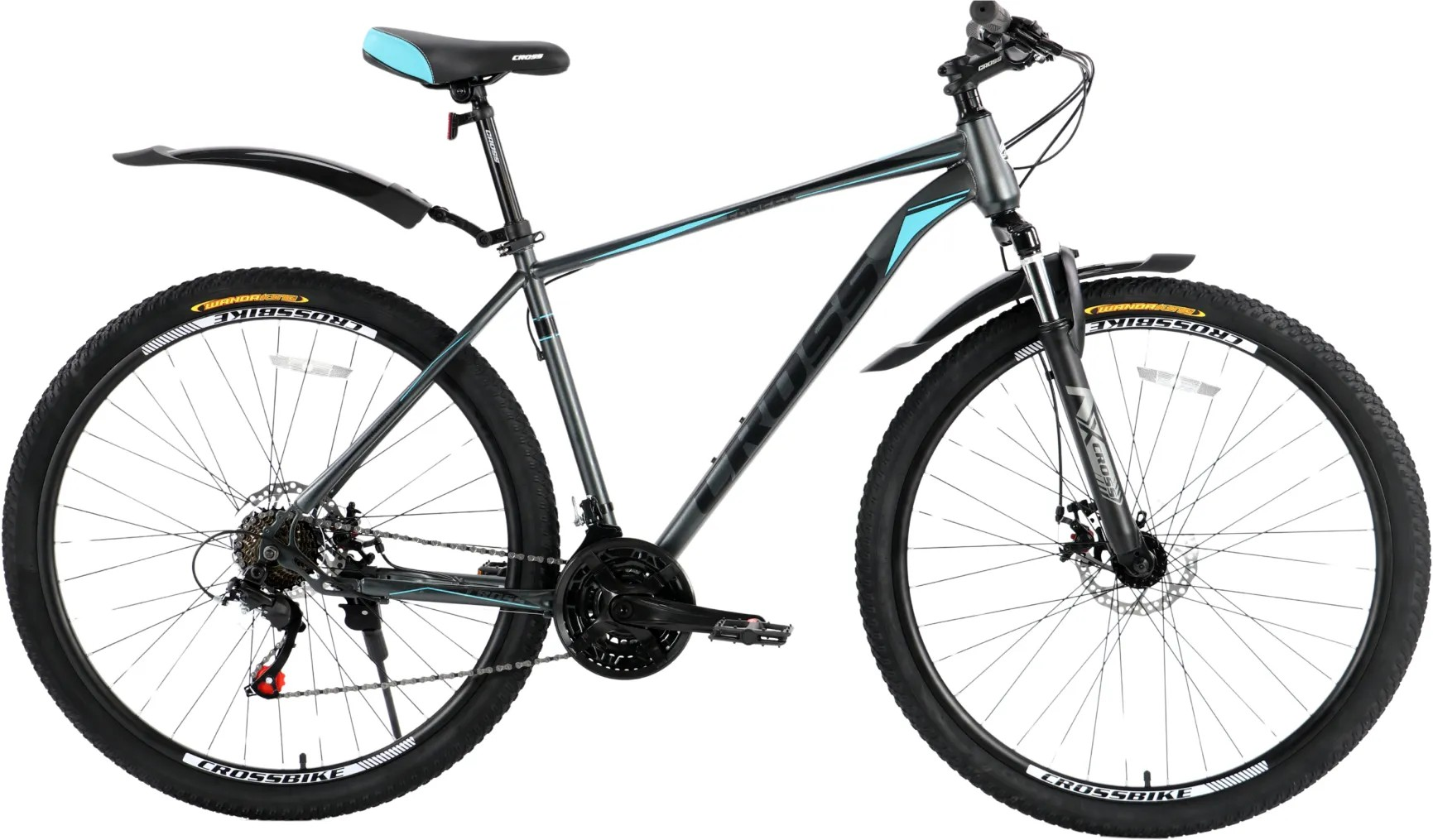 Велосипед Cross Forest 2024 29" 19,5" Grey/Black
