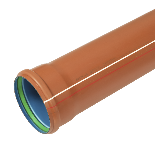 Труба канализационная PLM 160x4000 наружная (81528)