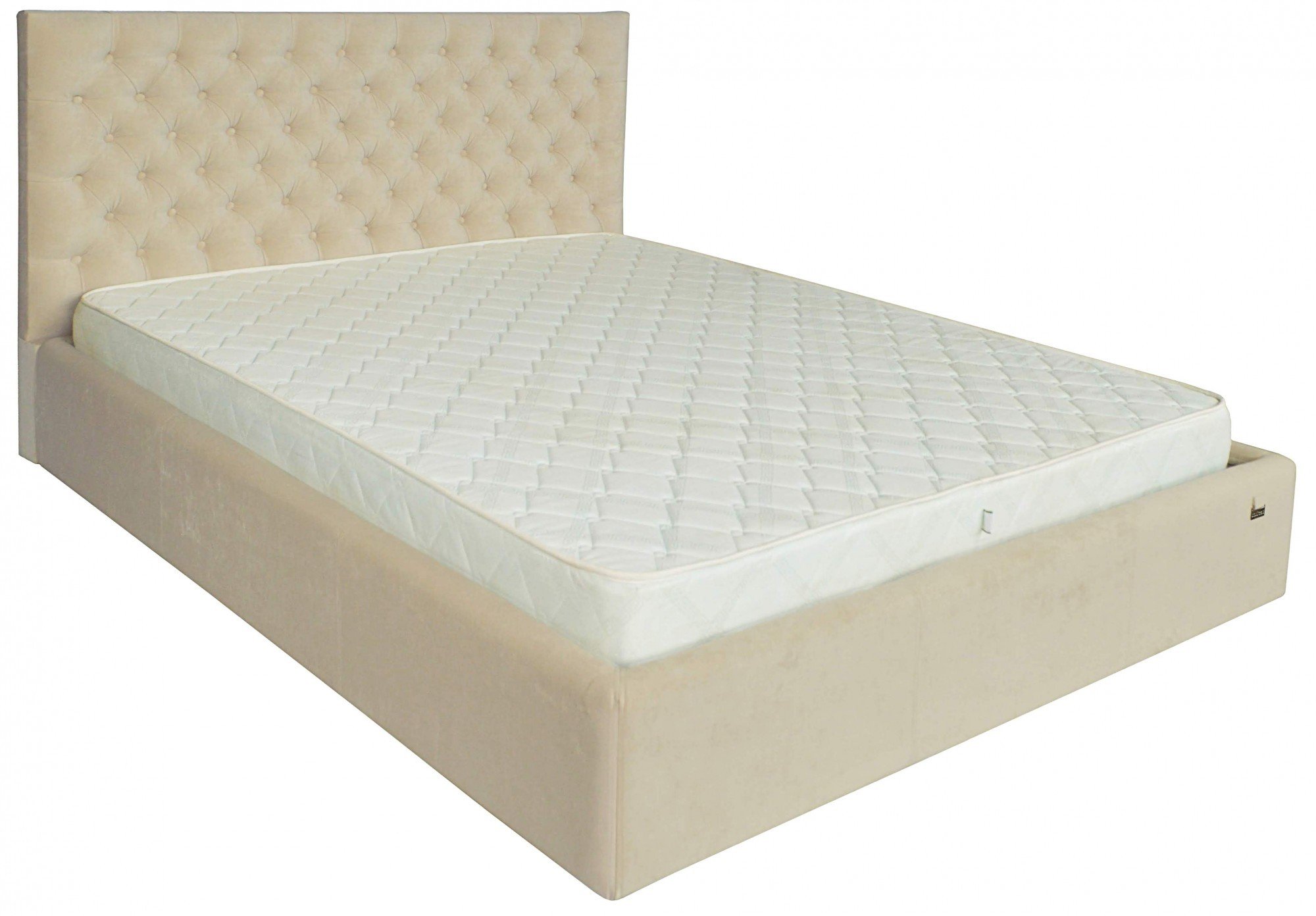 Кровать с подъемным механизмом двуспальная Cambridge Comfort Кордрой 231 160х200 см Бежевый