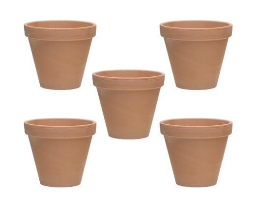 Горщики керамічні Spang гладкий 10х11 см 0,5 л 5 шт. (000006493)