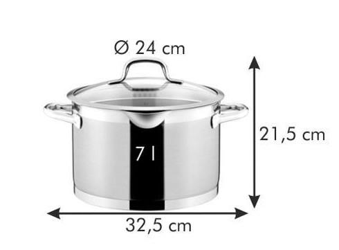 Кастрюля Tescoma President с крышкой 24 см 7 л (780235) - фото 2