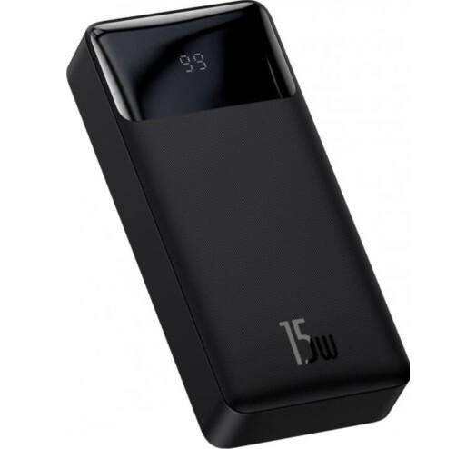 Повербанк Baseus Bipow Digital Display 20000 mAh 15W 3A с поддержкой быстрой зарядки 3A 2USB/1Type-C QC Black (11522344)