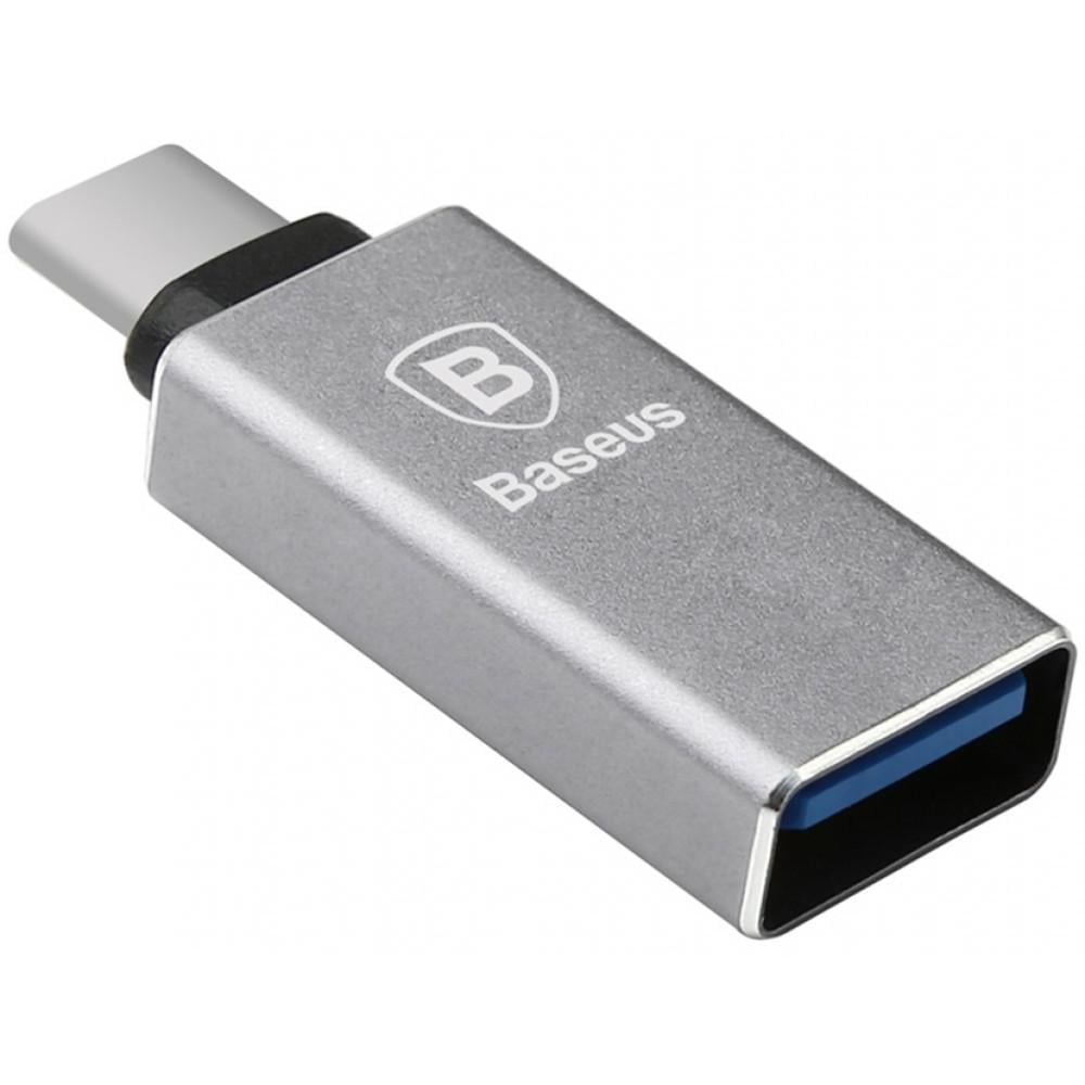 Перехідник Baseus Sharp USB 3,1 to Type-C OTG адаптер Grey (CATYPEC-AD)