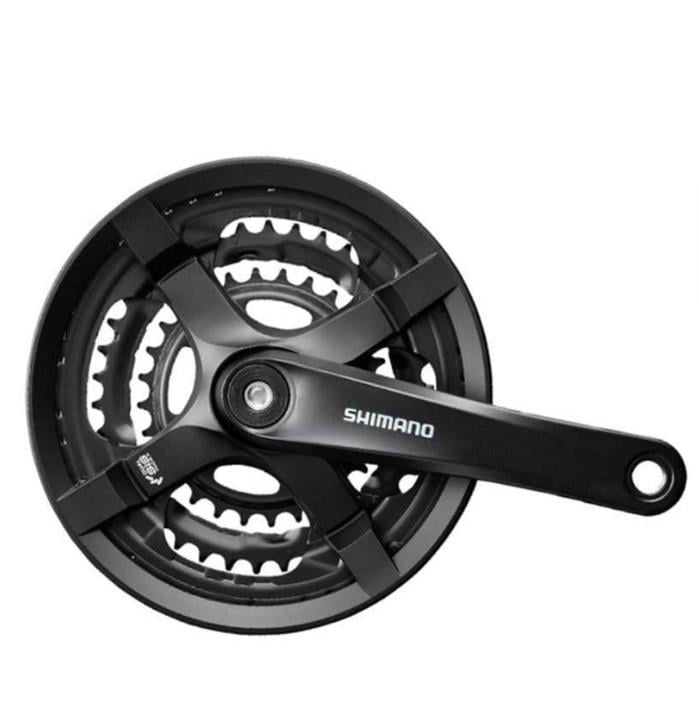 Шатун велосипедний Shimano 28/38/48T під квадрат Чорний (VR-390)