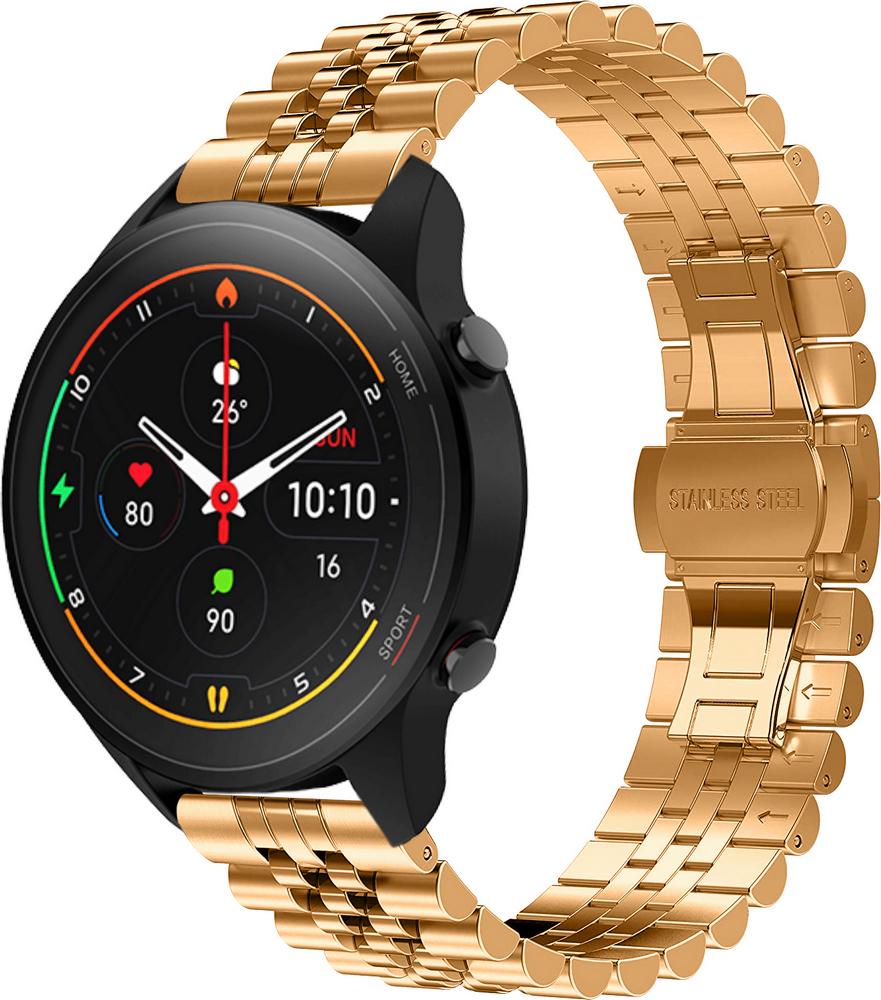 Браслет металлический Stech для Mi Watch (22мм) Rose Gold (25264-27)