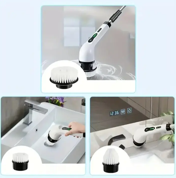 Щетка для уборки Electric Cleaning Brush 9в1 беспроводная электрическая (CB-88) - фото 5