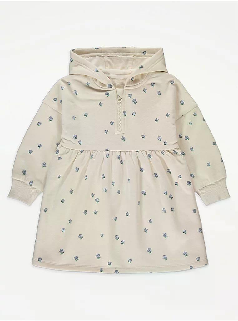 Сукня-худі дитяча для дівчинки тепла George 80-86 см Бежевий (250329025)