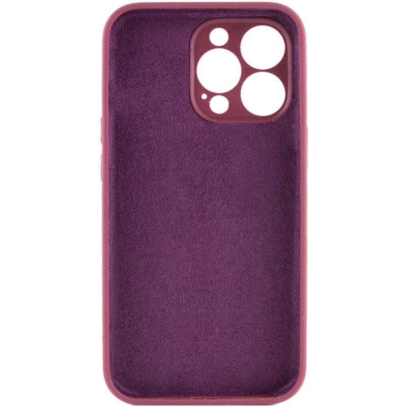 Чохол Silicone Case Full Camera Protective (AA) для Apple iPhone 15 Pro Max (6.7") Бордовий | Plum - фото 2