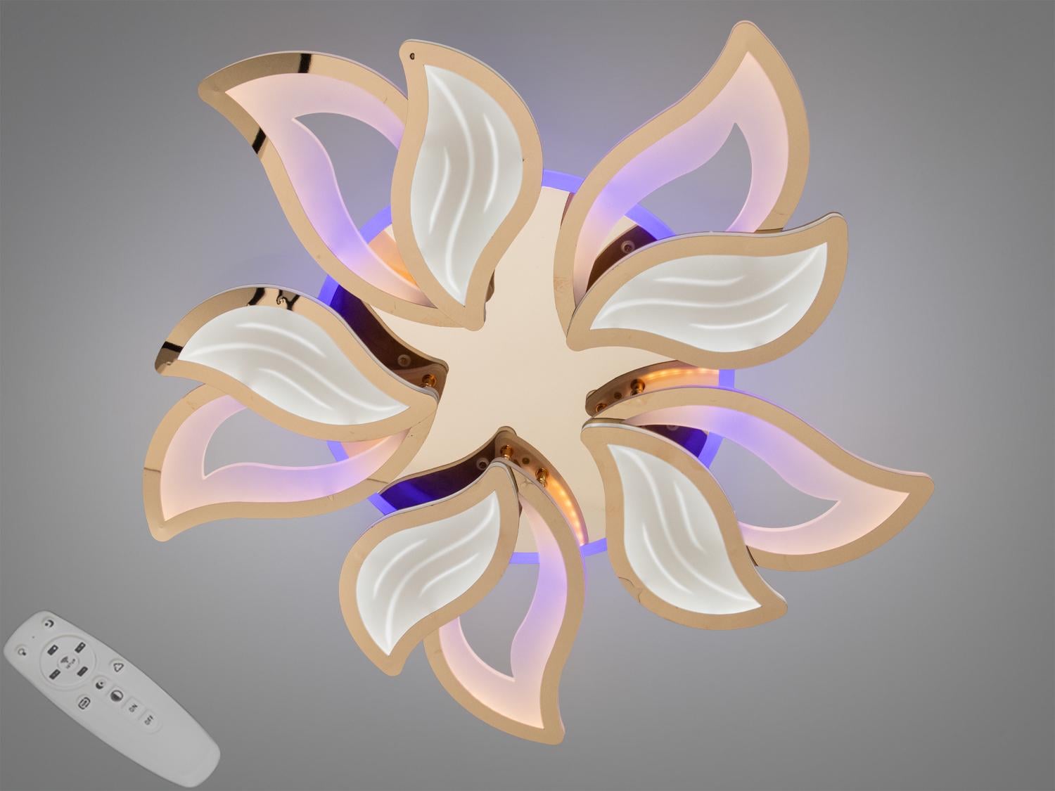 Люстра потолочная LED Diasha 130Вт/пульт Золотой (9033/5G LED 3color dimmer)