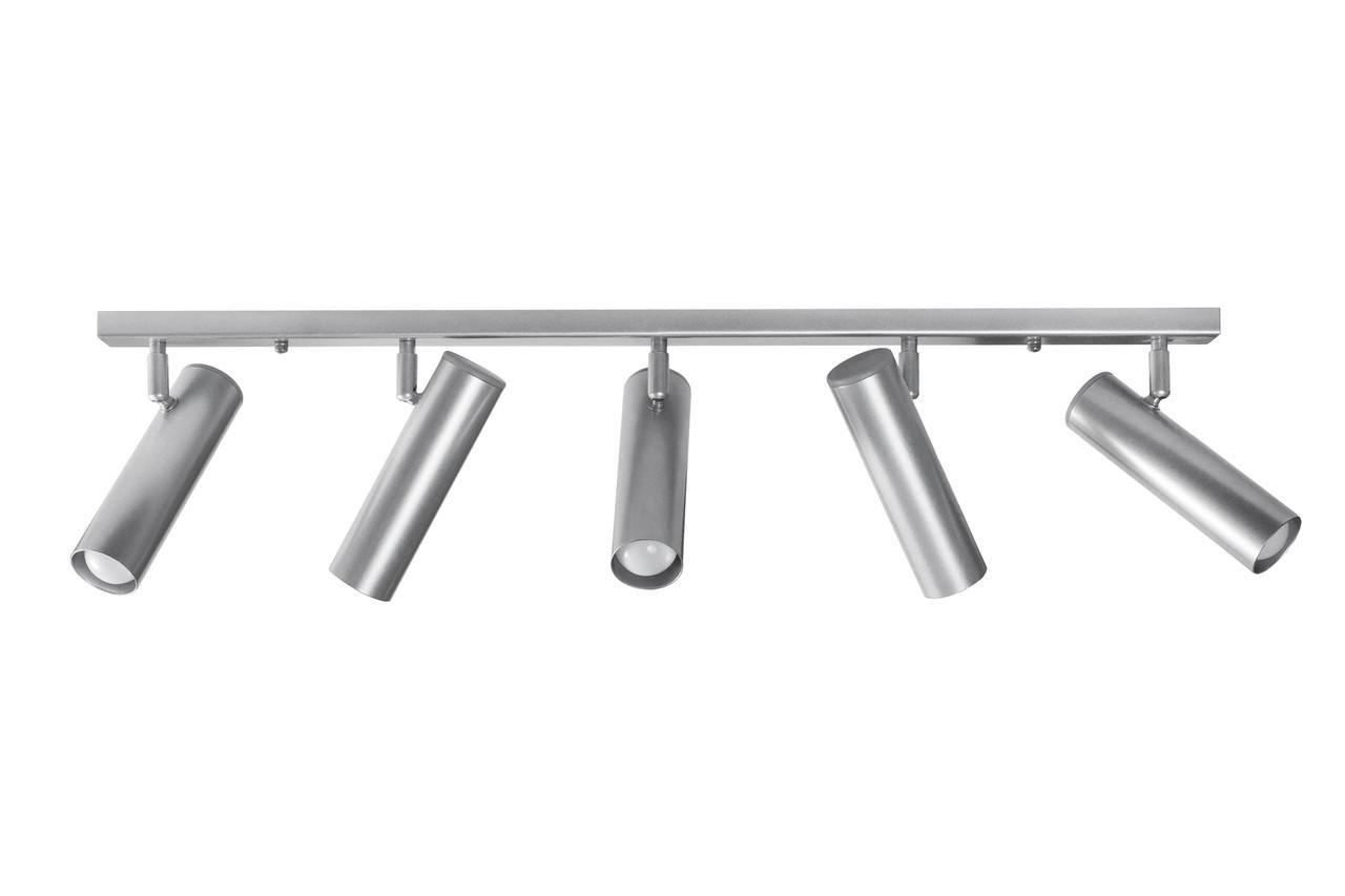 Светильник спот MSK ELECTRIC Telescope на пять поворотных плафонов под лампу Е27 Алюминий (NL 22501-5 AL)