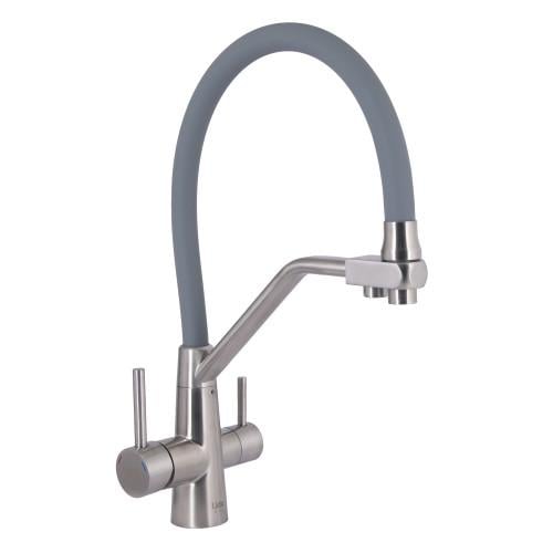 Змішувач для кухні Lidz Aria 020F3 із гнучким виливом із підключенням для питної води k35 (LDARI020F3GNK39211)