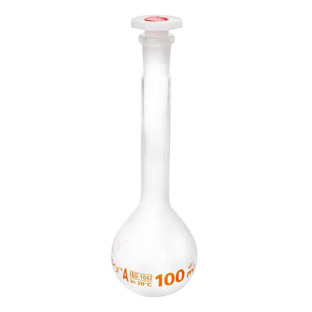 Колба мерная с одной отметкой и пластмассовой пробкой 100 мл (12471)