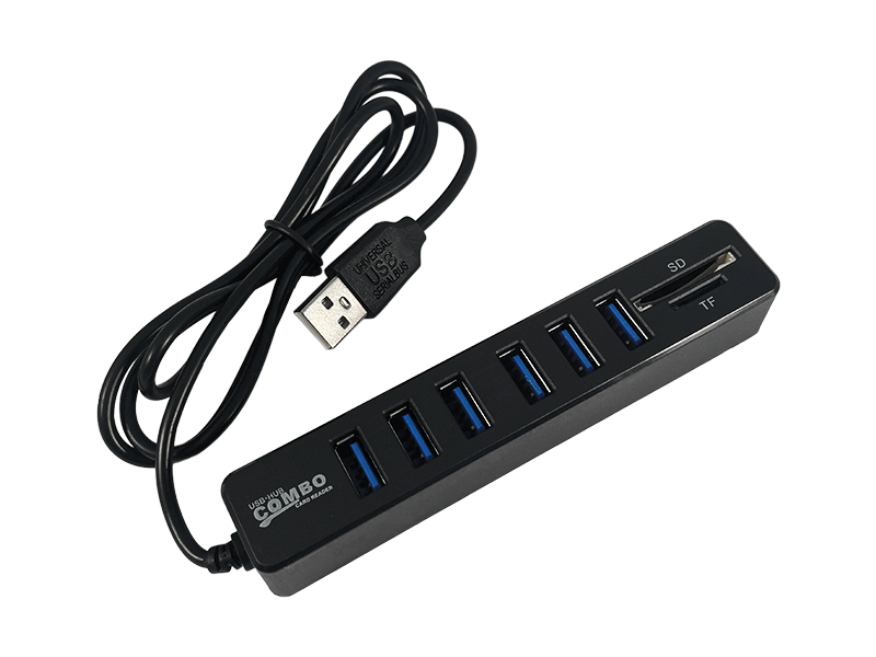 USB-хаб на 6 портів USB 3.0 з кардрідером (65882806)